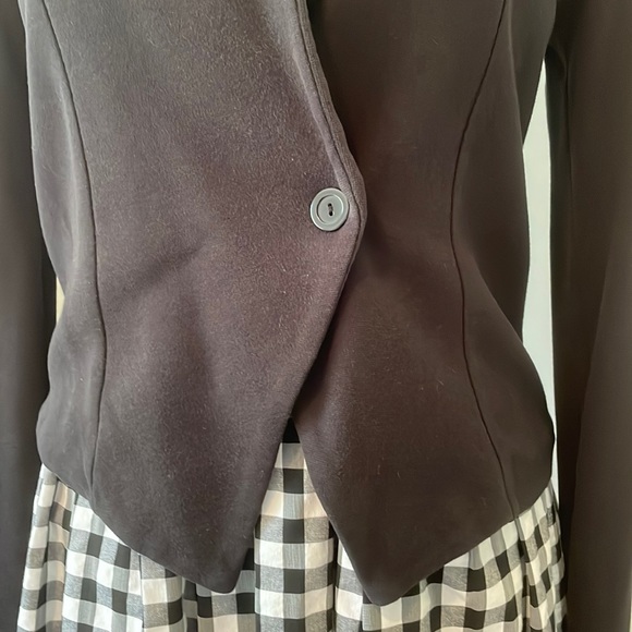 Topshop Black Jersey Blazer with Shoulder Pads, Aus Size 14 (Cotton) - Picture 13 of 16